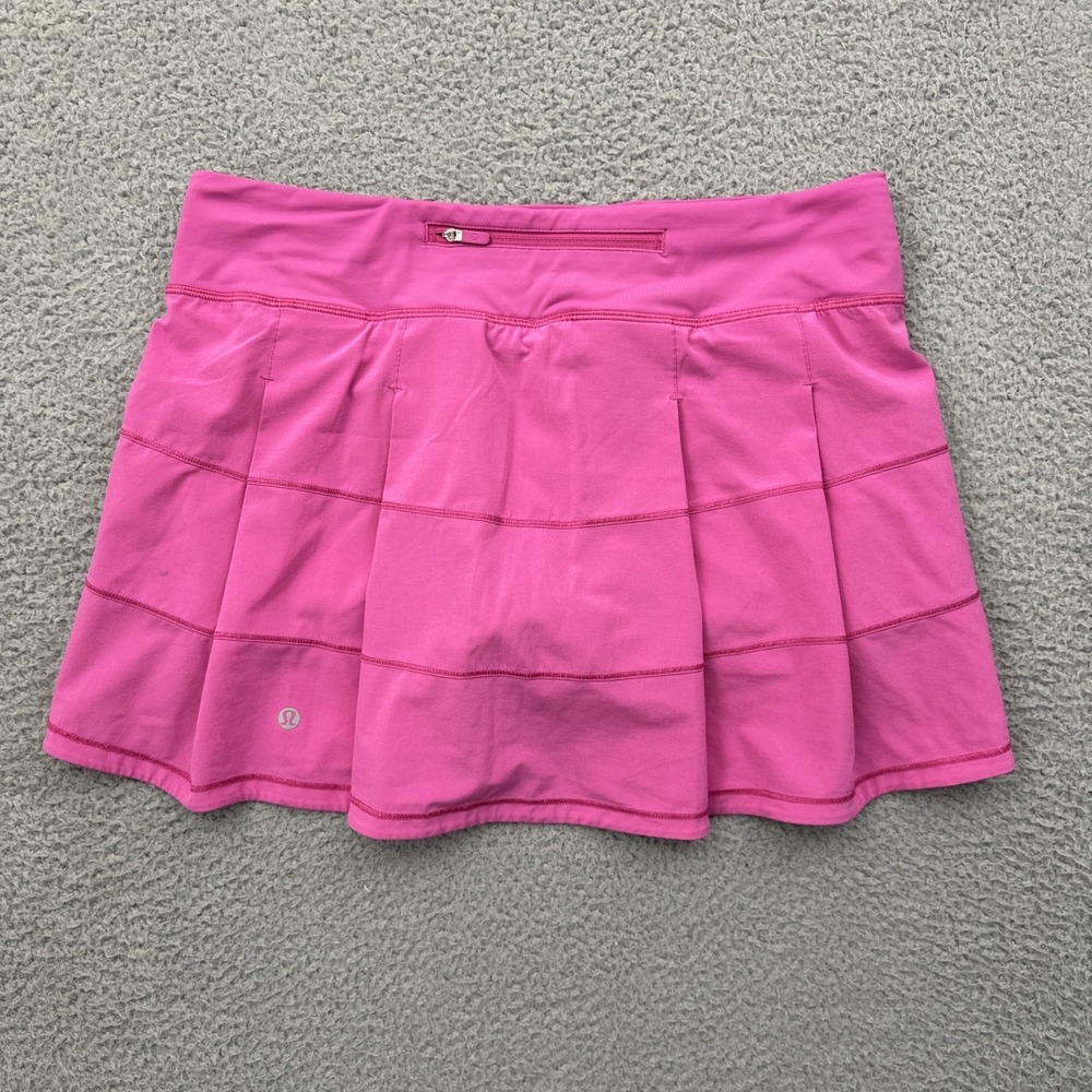 Lululemon Pace Rival Skirt Skort Sonic Pink Athletic Tennis Women's 8 Tall